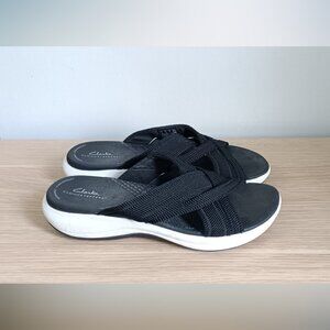 Clarks Cloudsteppers Washable Cushion Support Sandals Black 6.5M